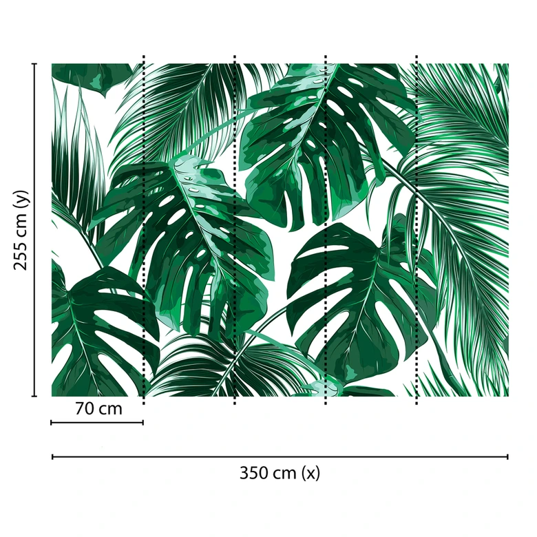 Livingwalls Fototapete Designwalls Palm Leaves Dschungel 