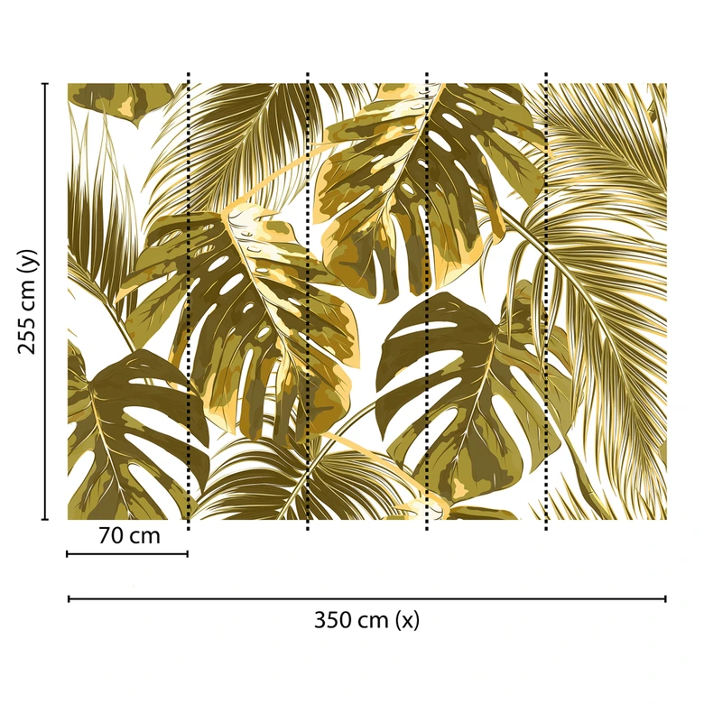 Livingwalls Fototapete Designwalls Palm Leaves Dschungel 