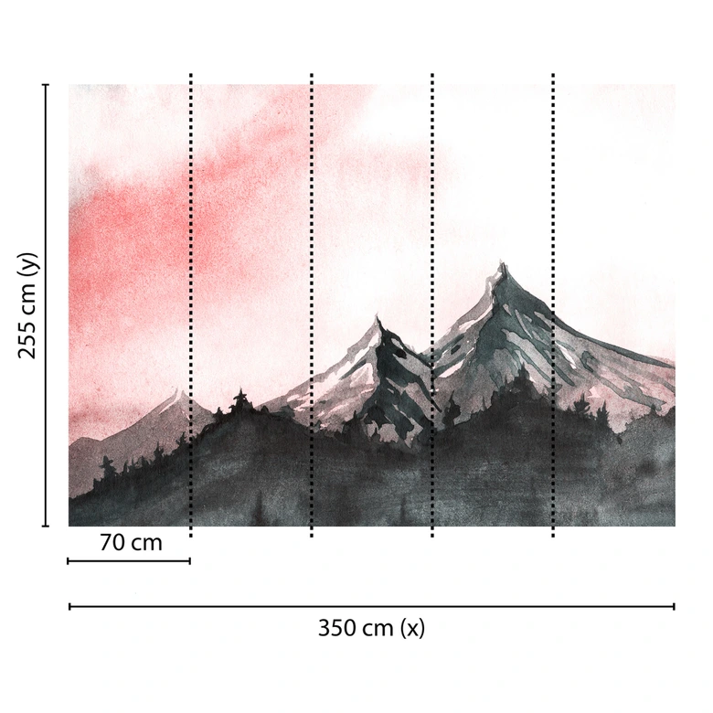 Livingwalls Fototapete Designwalls Mountain Paint Berge 