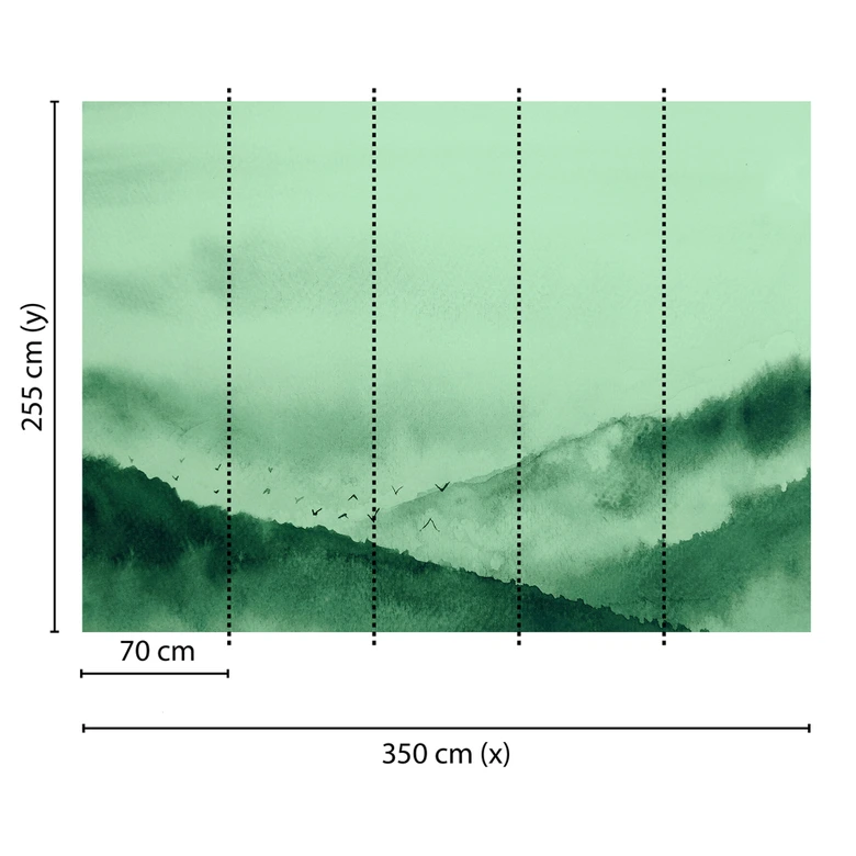 Livingwalls Fototapete Designwalls Gloomy Landscape Berge 