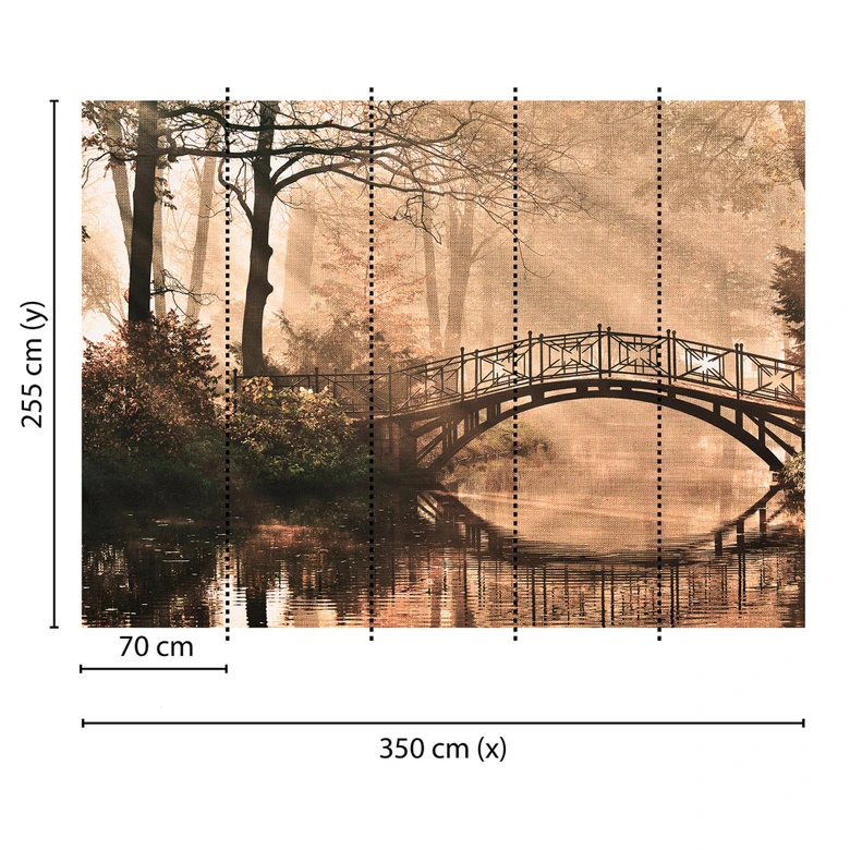 Livingwalls Fototapete Designwalls Park Bridge Wald 