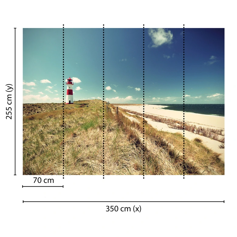 Livingwalls Fototapete Designwalls Lighthouse Strand 