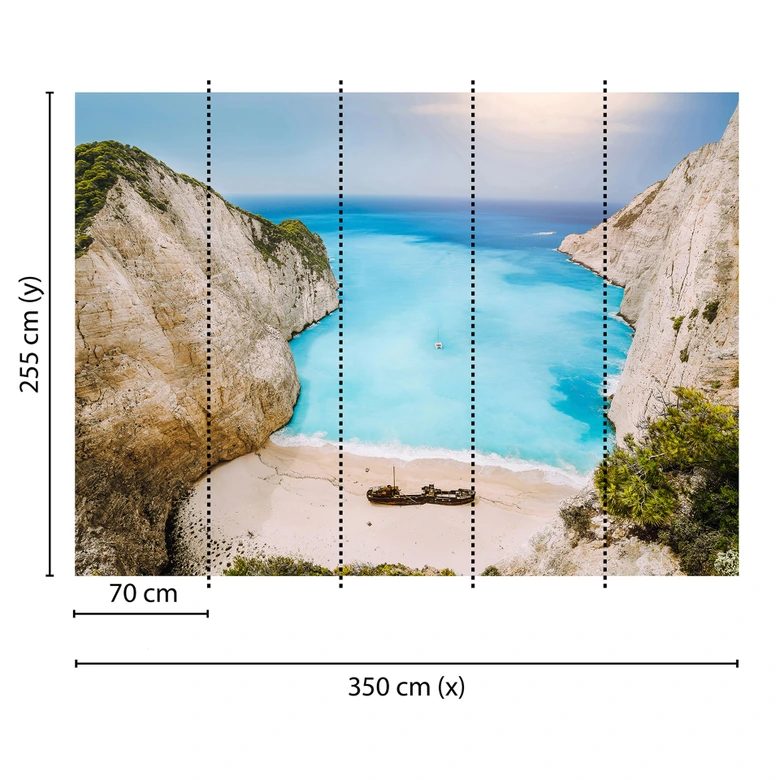 Livingwalls Fototapete Designwalls Greek Bay Strand 