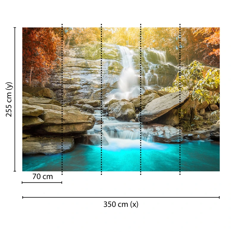 Livingwalls Fotobehang Designwalls Waterfall 