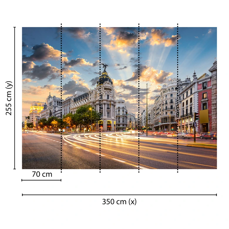 photo wallpaper designwalls in blue and grey non-woven wallpaper GranVia  