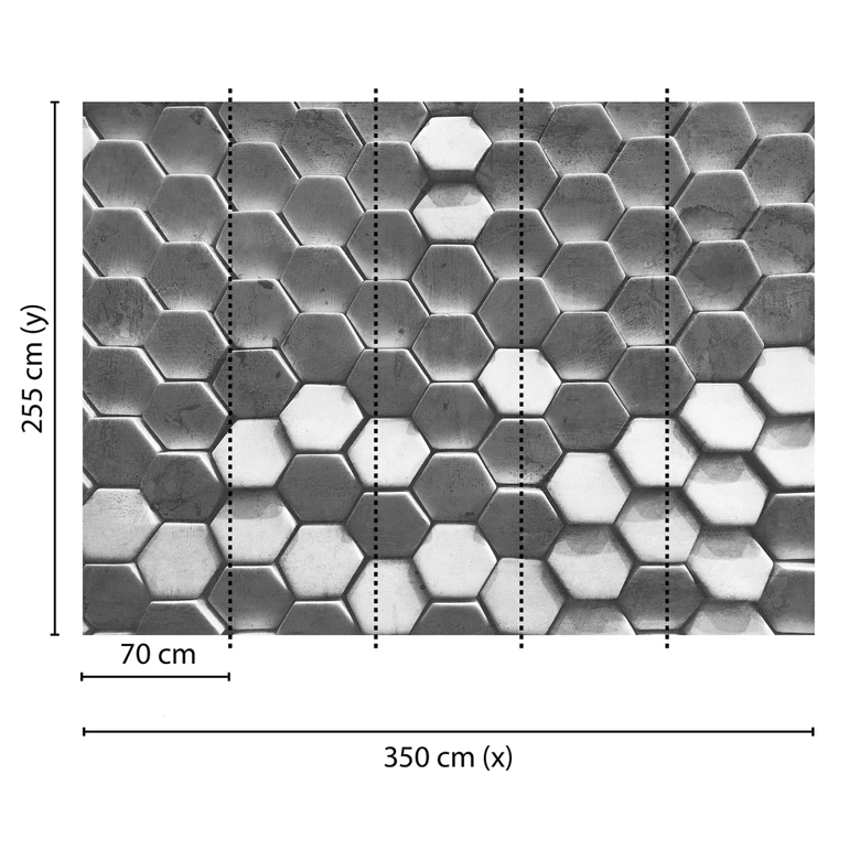 Livingwalls Fotobehang Designwalls Hexagon Surface 