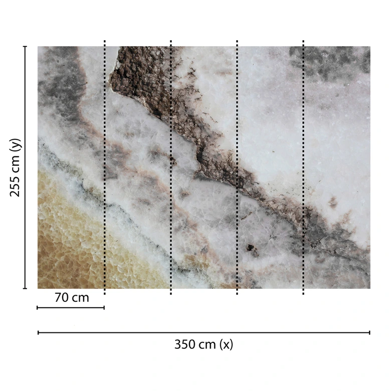 Livingwalls Fototapete Designwalls Rose Quartz in Marmoroptik 