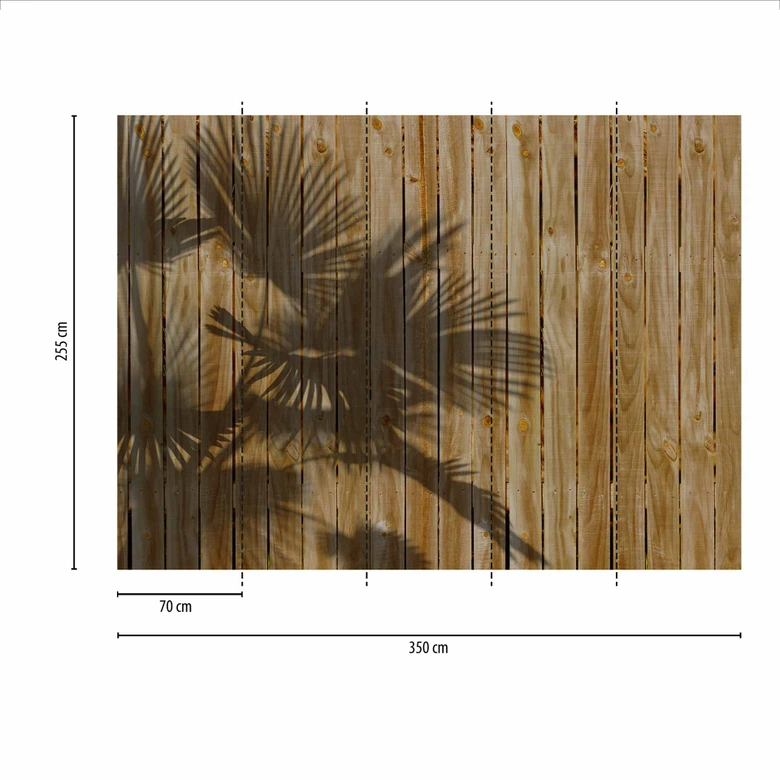 Fototapeta ShadeOfPalm1 beżowo-brązowy - włóknina tapetowa Designwalls 2 - 2,55 x 3,5 m 