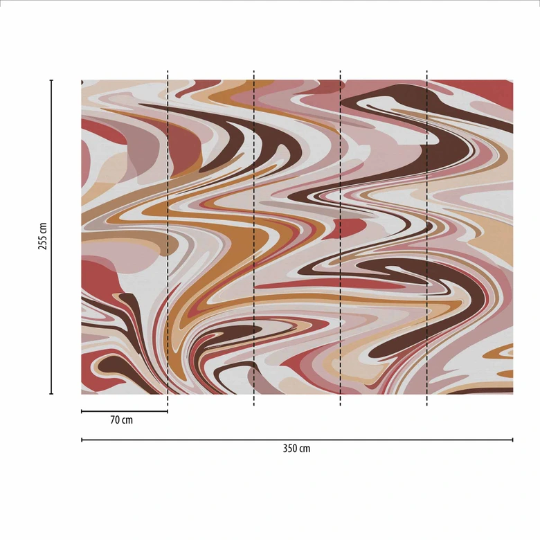 Fototapeta ColourCircles2 w kolorze beżowo-fioletowym - włóknina Designwalls 2 - 2,55 x 3,5 m 