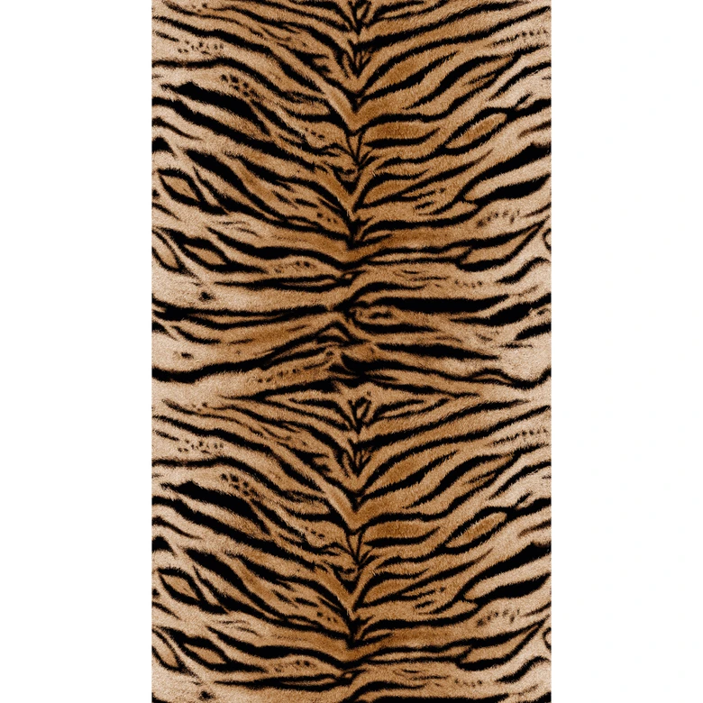 papier peint peau de tigre marron noir - papier peint animal print - papier peint intissé exotique 