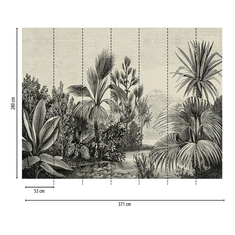 Livingwalls Dschungeltapete Metropolitan Stories THE WALL Vliestapete grau, beige 