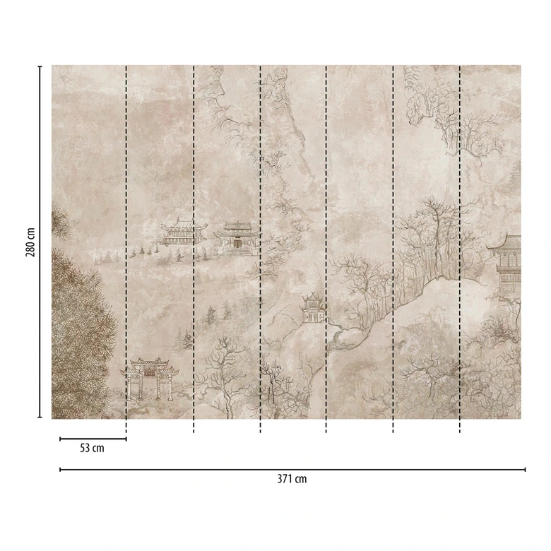 Livingwalls asiatische Tapete Metropolitan Stories THE WALL Vliestapete beige 