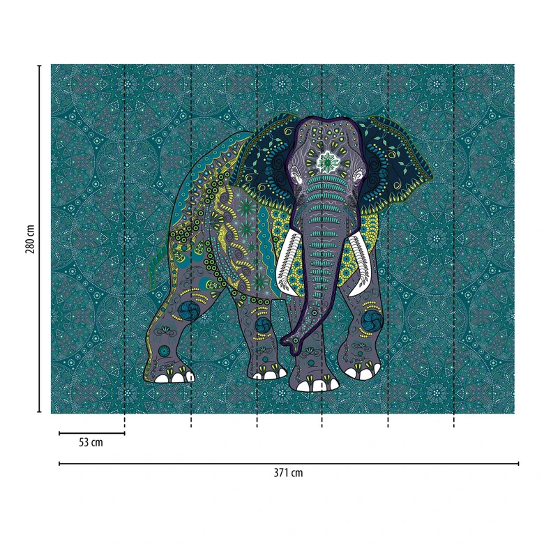 Livingwalls abstrakte Tapete Metropolitan Stories THE WALL Vliestapete mit Elefant blau, grau 