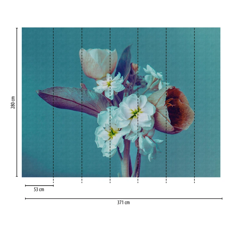 Livingwalls Blumentapete Metropolitan Stories THE WALL Vliestapete floral blau, lila 