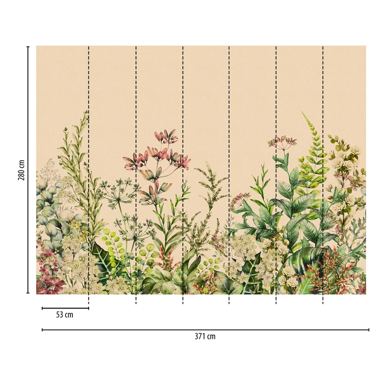 Livingwalls Dschungeltapete Metropolitan Stories THE WALL Vliestapete botanisch beige, grün 