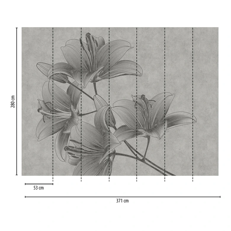 Livingwalls Blumentapete Metropolitan Stories THE WALL Vliestapete floral grau 