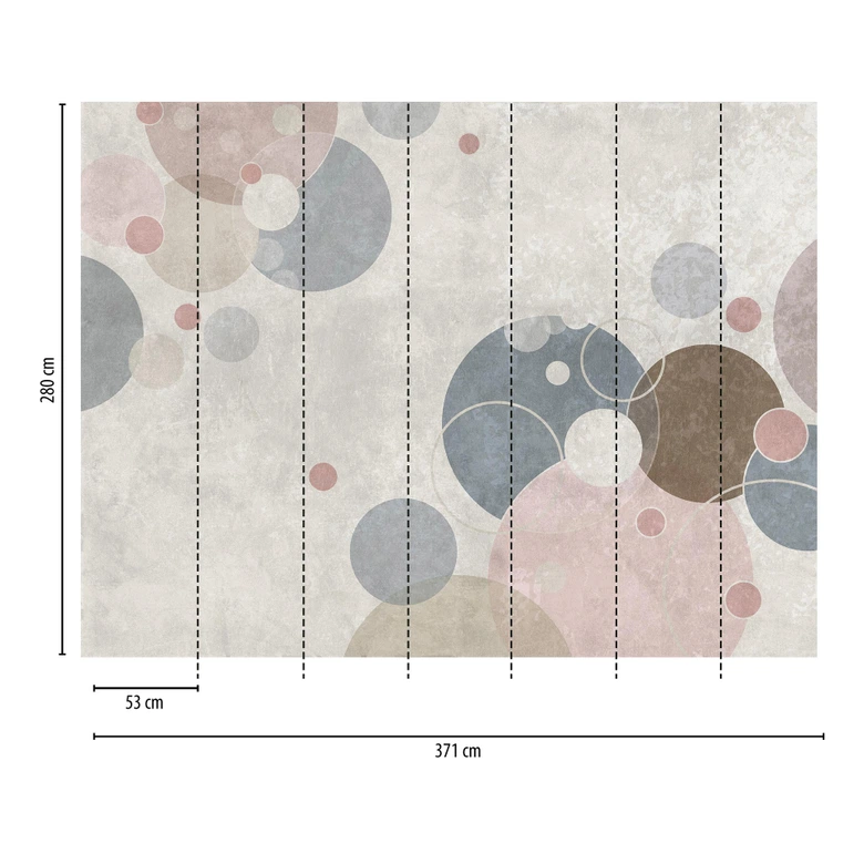 Livingwalls Tapete mit Kreisen Metropolitan Stories THE WALL Vliestapete gepunktet grau, beige 