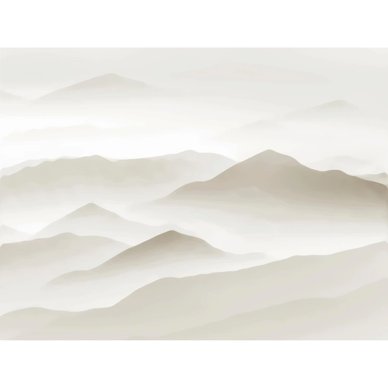 Livingwalls Tapete Bergpanorama Metropolitan Stories THE WALL Vliestapete Landschaft beige, weiß 