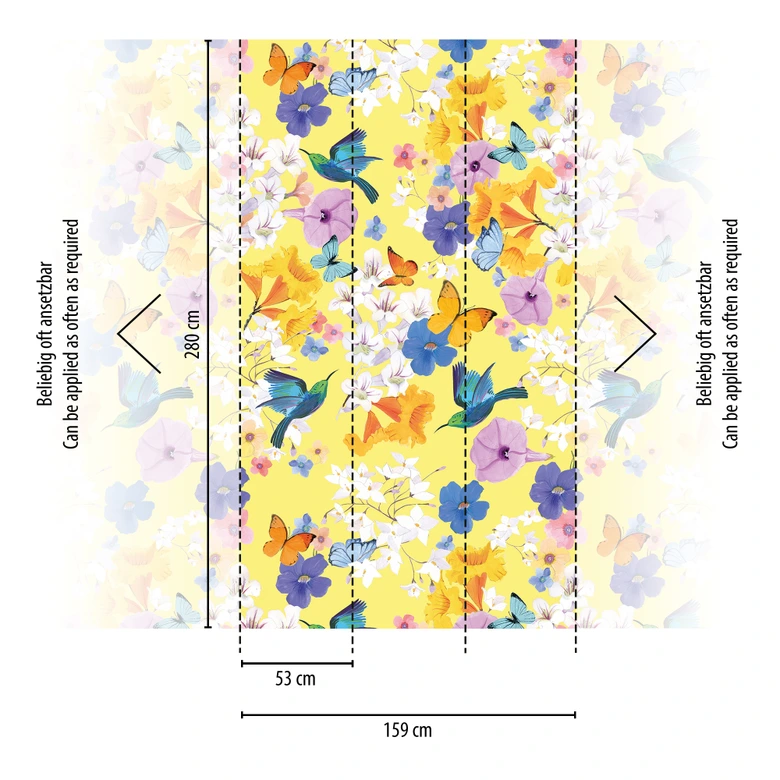 Fototapete Blumen bunt gelb - Vliestapete Blumen Pflanzen Livingwalls - matt und glatt 