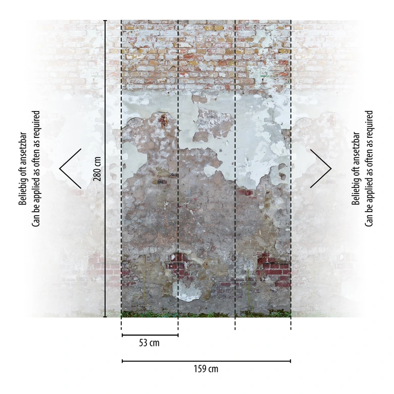 Fototapete Steinwand grau beige - Vliestapete Industrial Livingwalls - matt und glatt 