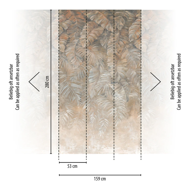 Fototapeta brązowo-beżowa - włókninowa tapeta botaniczna Livingwalls - matowa i gładka 