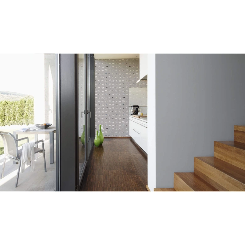 Tapete Grau modern Wohnzimmer Vliestapete mit glatter Oberfläche für Schlafzimmer von A.S. Création 