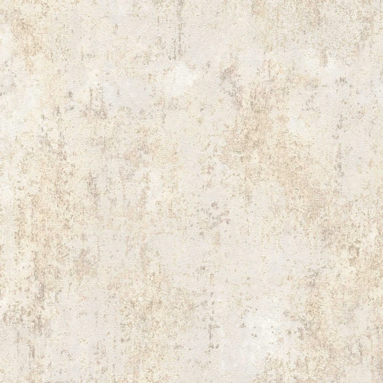 Papel pintado no tejido con aspecto de hormigón beige crema - Papel pintado texturado con carácter de yeso  