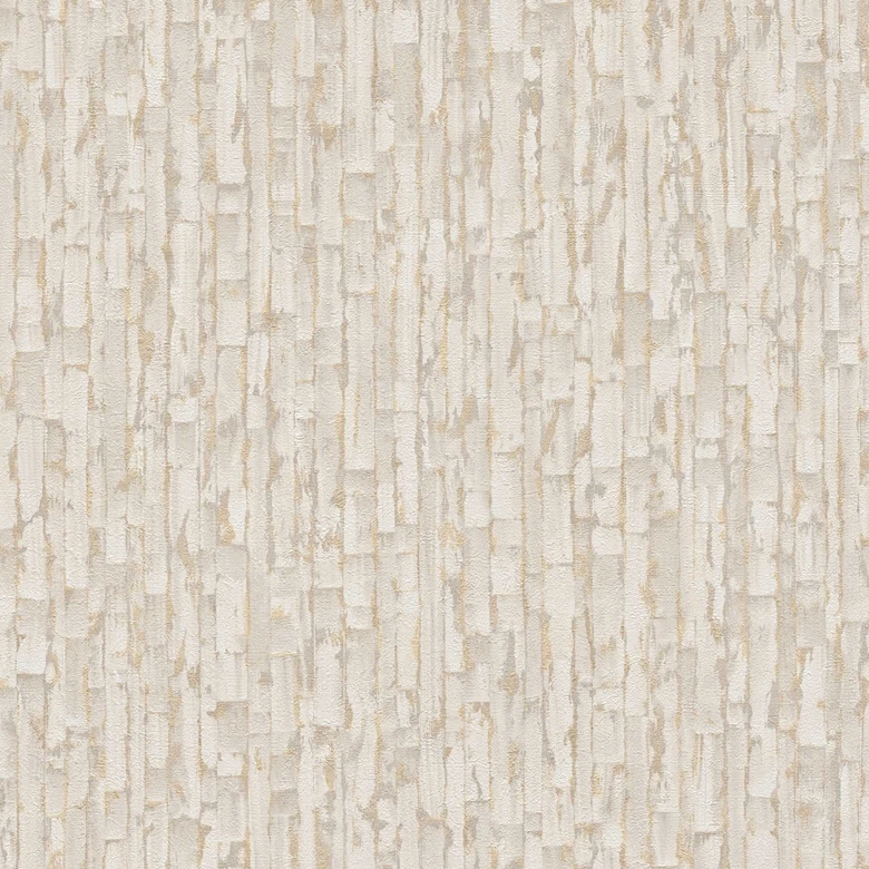 Strukturtapete vertikal Creme Beige – Vliestapete mit 3D-Effekt  