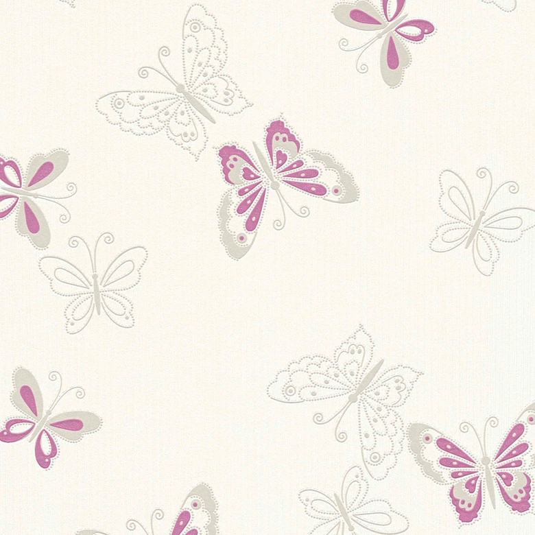 A.S. Création Tapet - Happy Spring, beige, metallic, lilla 