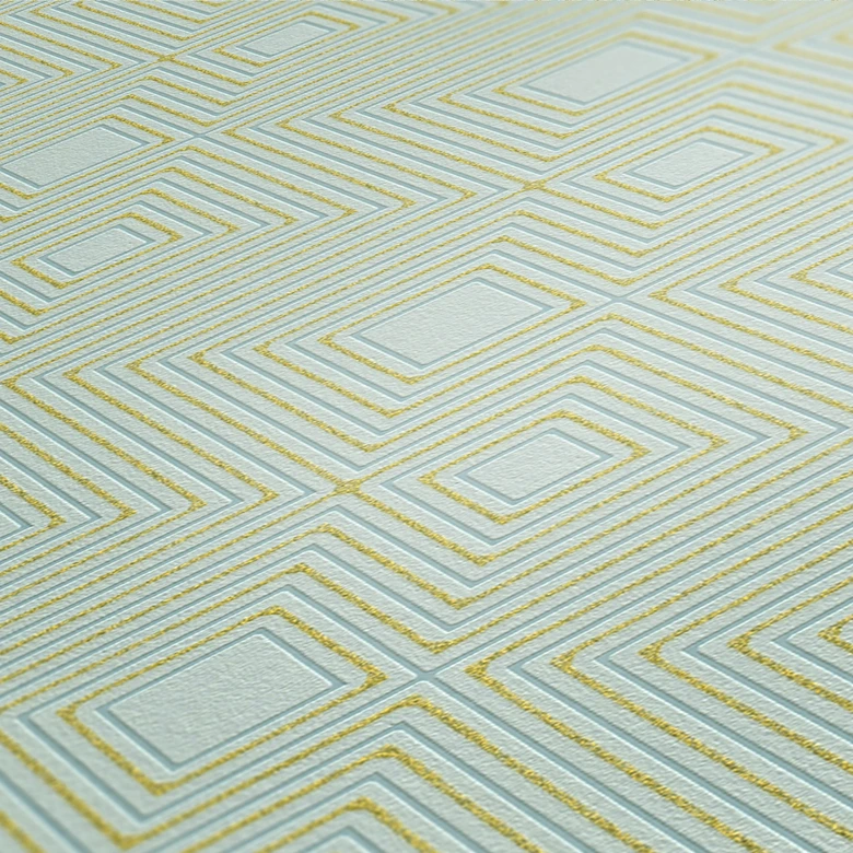 A.S. Création Attractive Papier peint intissé géométrique - or 