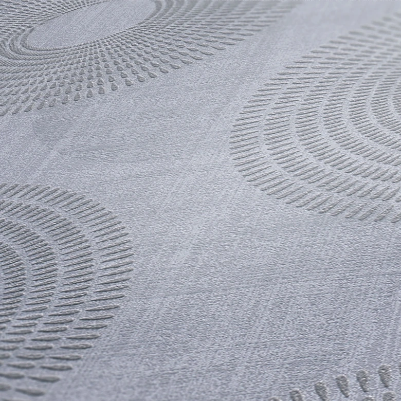 A.S. Création Attractive Papier peint intissé avec des cercles/ronds - gris 