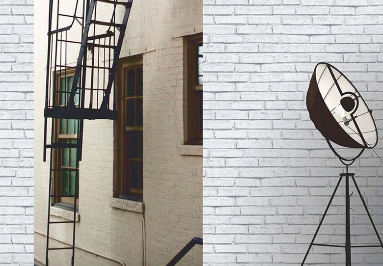 A.S. Création paper behang Authentic Walls grijs, wit 