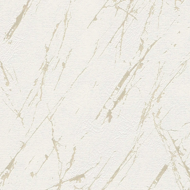 marmer look behang wit champagne kleuren met metallic effect 