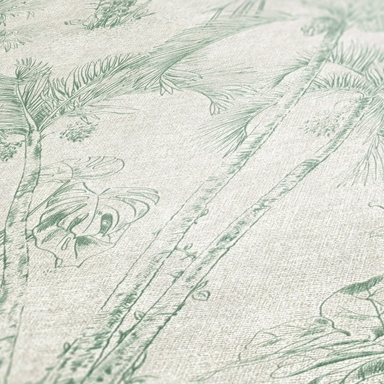 A.S. Création Cuba - Papier peint intissé jungle, gris 