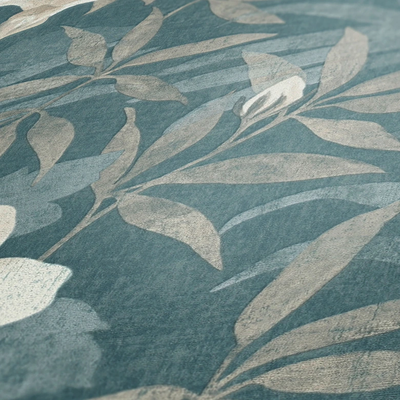 A.S. Création Vliestapete Cuba Blumentapete floral beige, blau 