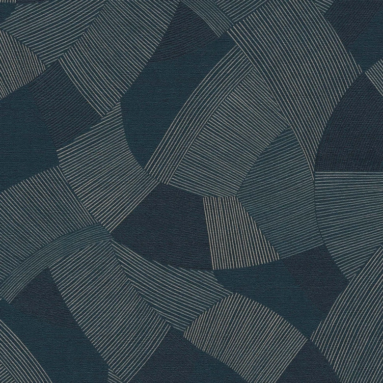 Ikke-vævet tapet geometriske former blå beige tapet tapet geometrisk 
