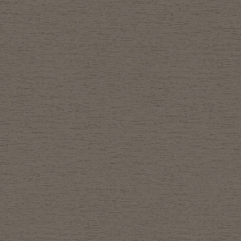 Papier peint uni avec structure horizontale tissée Marron 