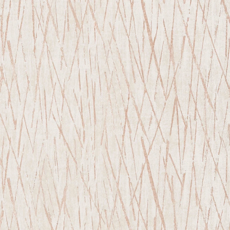 papier peint Hygge texturé en gris et cuivre papier peint intissé avec motif naturel métallisé 