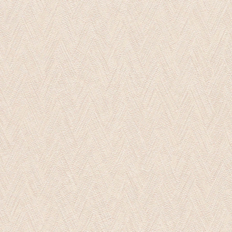 Strukturtapete Fischgrät Beige Creme – Vliestapete dezent textilartig modern 