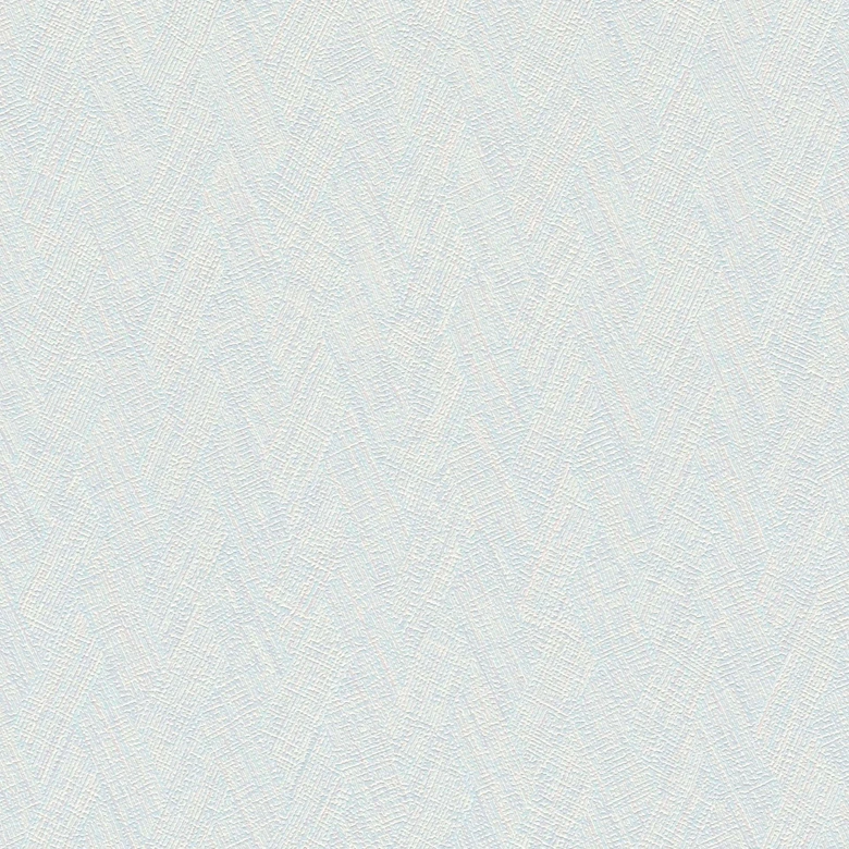 Strukturtapete Fischgrät Blau Creme – Vliestapete modern textilartig zart 