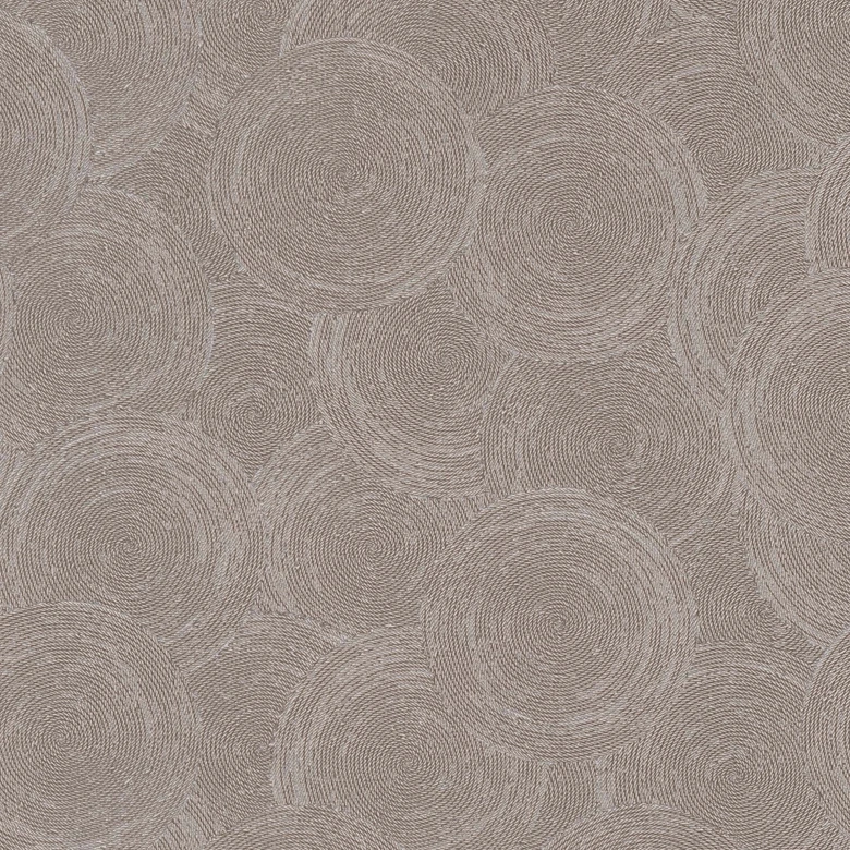 3D-Tapete Kreismuster Braun Beige Grau – Vliestapete modern strukturiert gemustert 