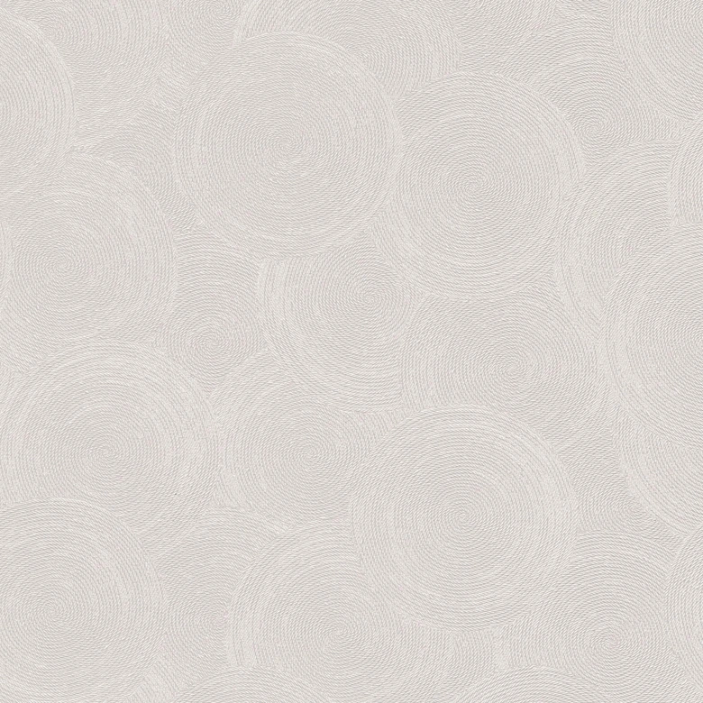 3D-Tapete Kreismuster Creme Weiß – elegante Vliestapete mit feiner Struktur 