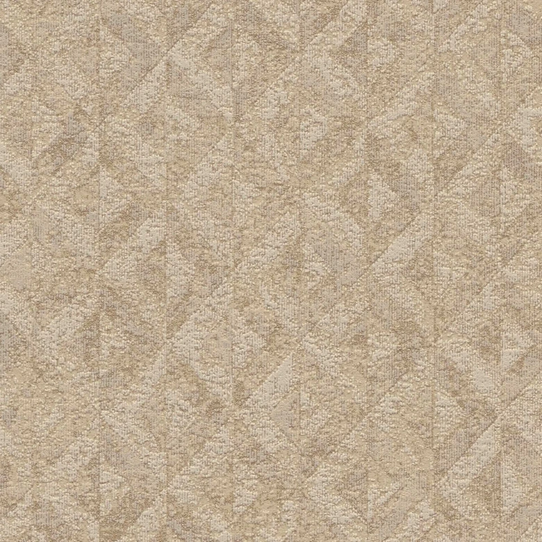 Mönstertapet med romber beige guld - grafisk tapet något glansig  