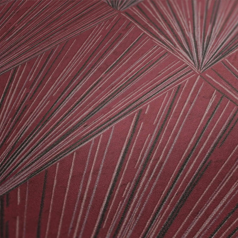 Papel pintado tejido-no tejido Livingwalls Papel pintado Art Déco Metropolitan Stories Ava New York metalizado, rojo, negro 