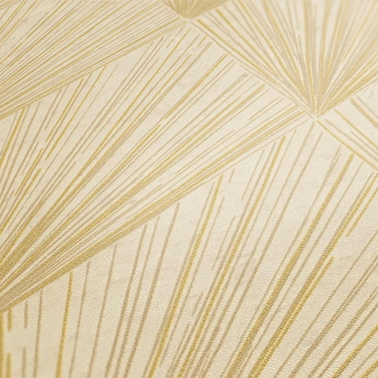 Livingwalls Metropolitan Stories 2 Ava - New York Papier peint géométrique, Beige, Métallique,  