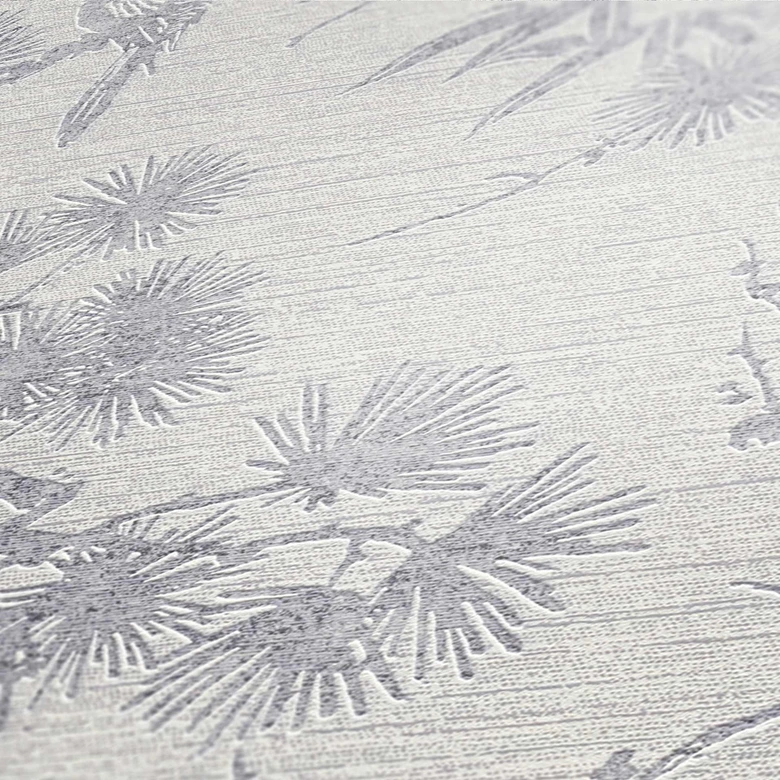 Livingwalls Metropolitan Stories 2 Mio - Tokio Papier peint floral, Métallique, Blanc,  