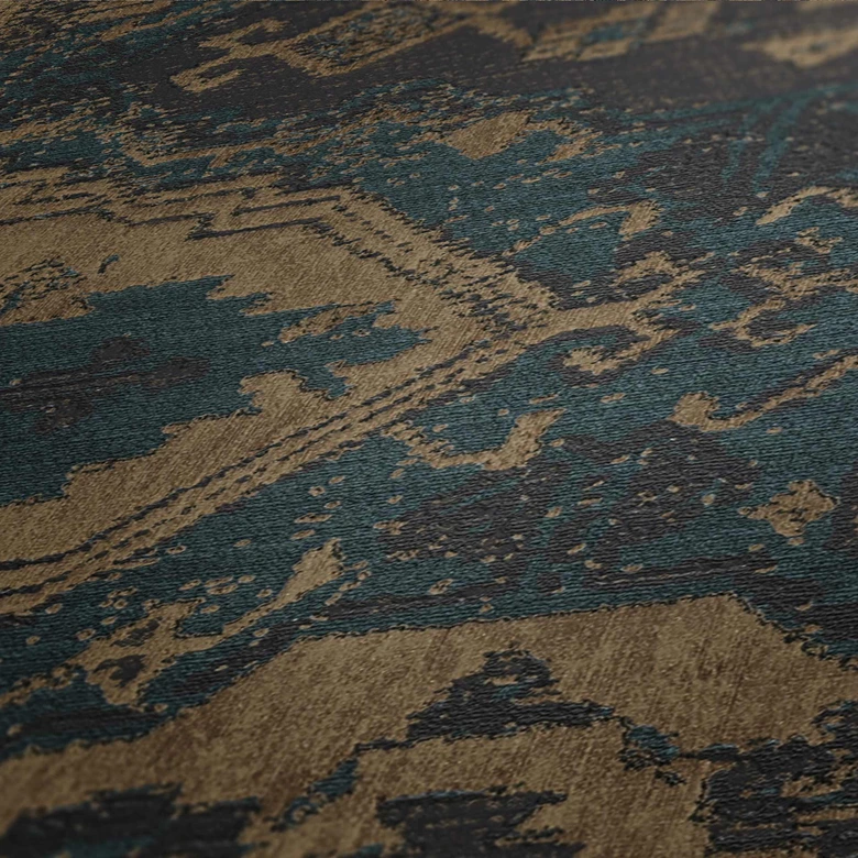 Livingwalls Metropolitan Stories 2 Said - Marrakech Papier peint oriental, Bleu, Vert, Noir 