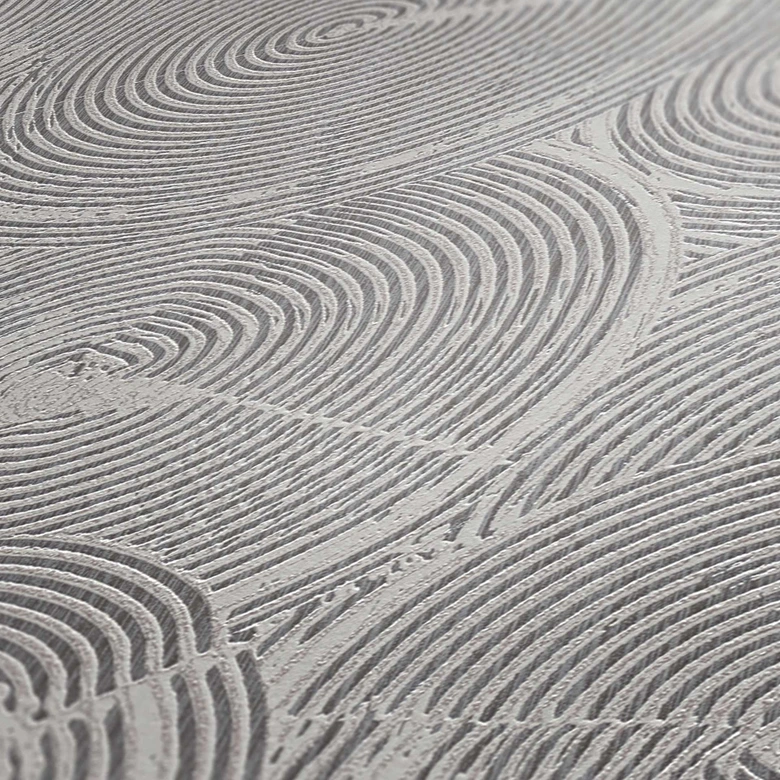 Livingwalls Metropolitan Stories 2 Nala - Cape Town Papier peint géométrique, Gris, Métallique, Blanc 