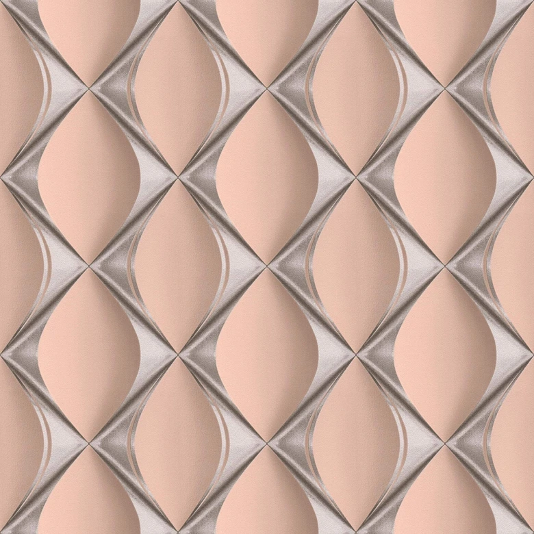 Livingwalls 3D Tapete My Home My Spa Vliestapete Feminine Powdery Home rosa, silber 
