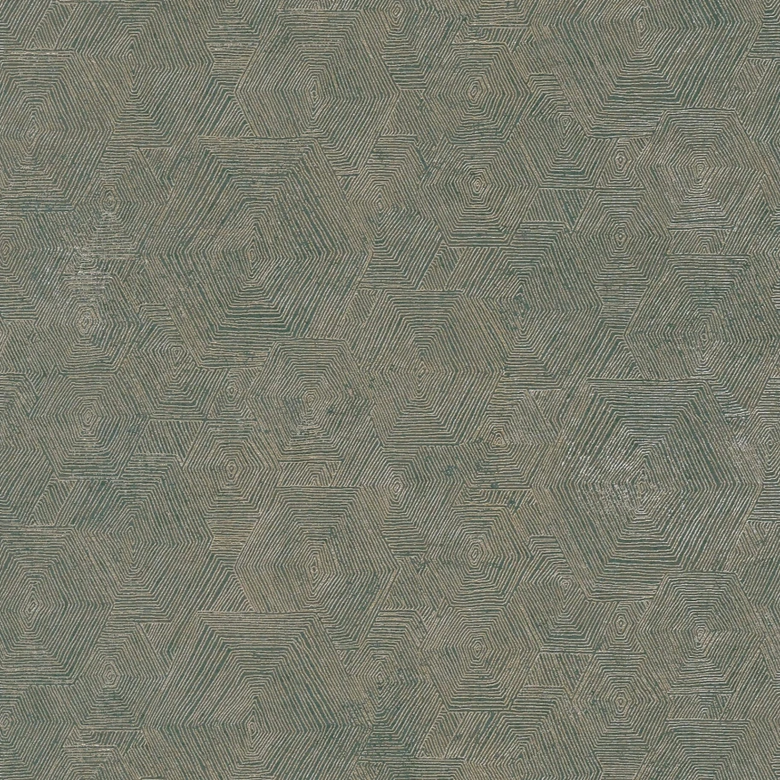 Livingwalls Strukturtapete My Home My Spa Vliestapete Natural Cosy Home geometrisch blau, gold 